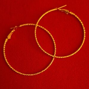 Goldtone Textured Earrings